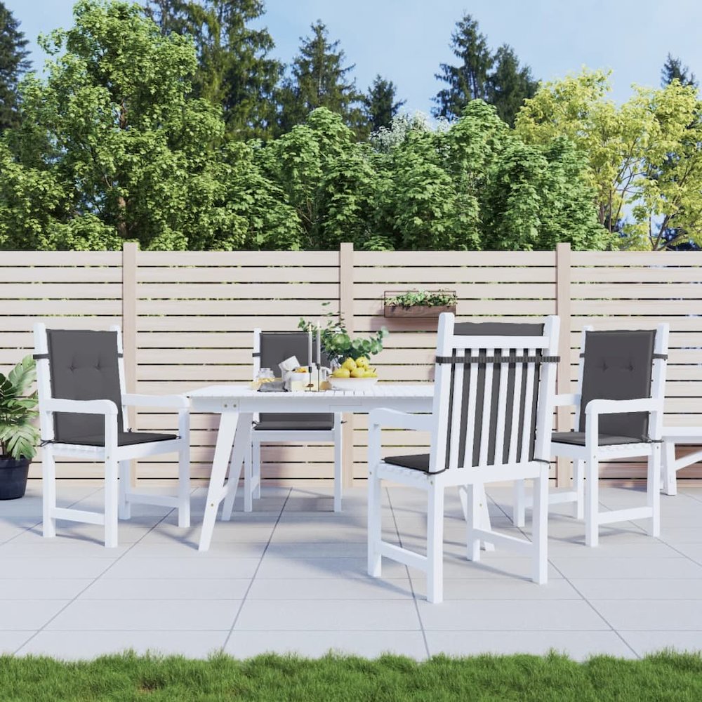 Lowback Chair Cushion Set of 4 Anthracite. Picture 1