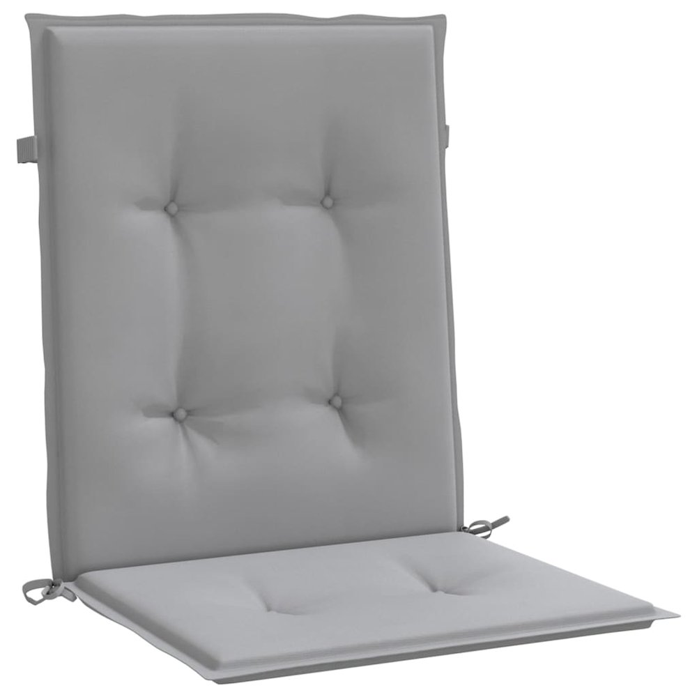 Lowback Chair Cushion Set of 4 Grey Oxford fabric, Foam fiber. Picture 5
