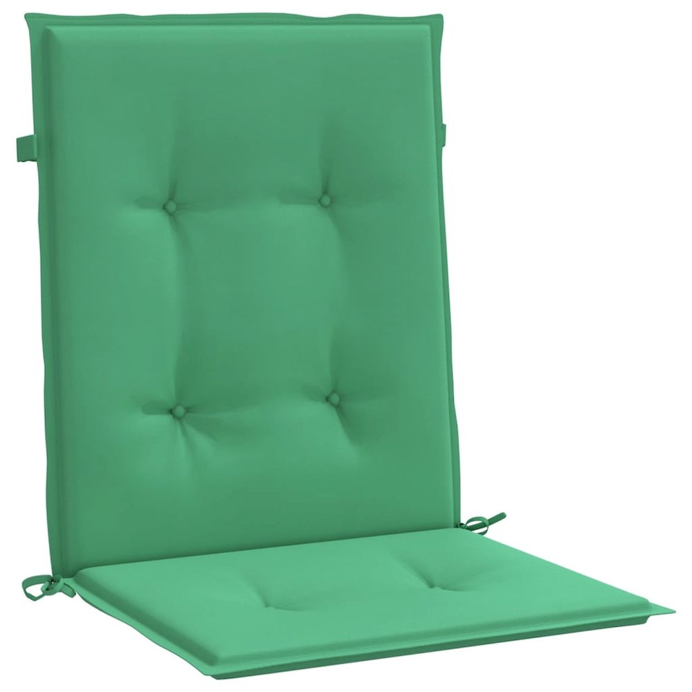 Lowback Chair Cushion Set of 2 Green Oxford fabric (100% polyester). Picture 5