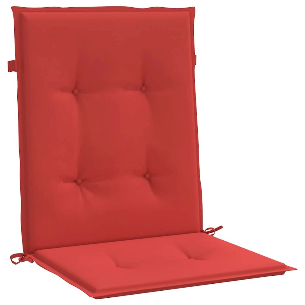 Lowback Chair Cushion Set of 4 Red Oxford fabric (100% polyester). Picture 4