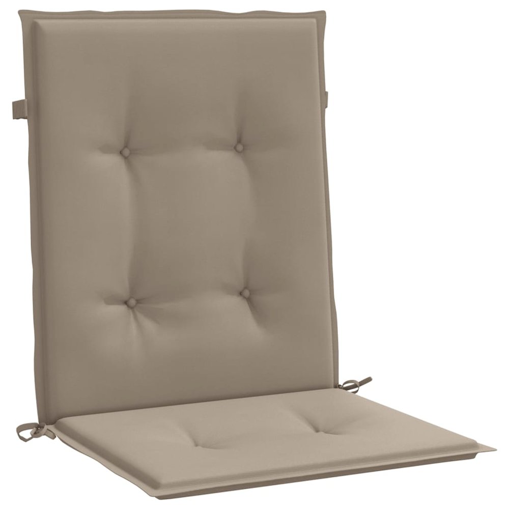Lowback Chair Cushion Set of 2 Taupe Oxford fabric (100% polyester). Picture 5