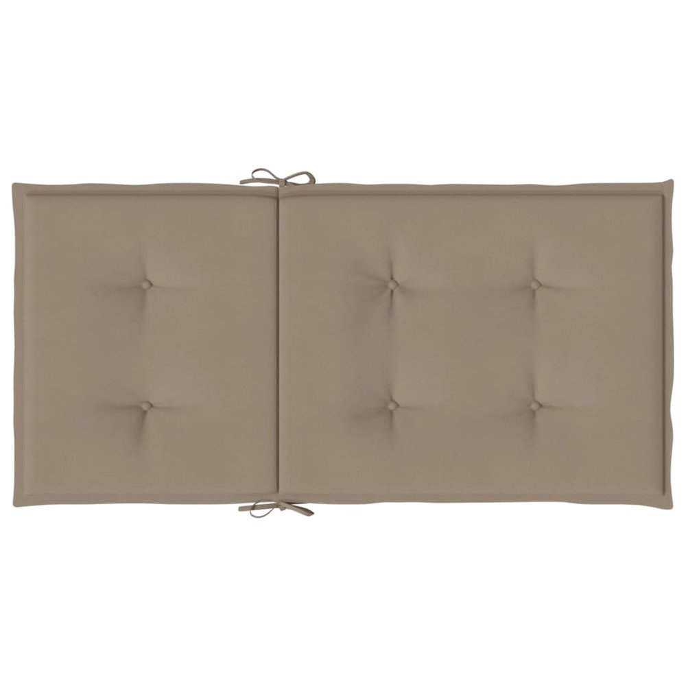 Lowback Chair Cushion Set of 2 Taupe Oxford fabric (100% polyester). Picture 7
