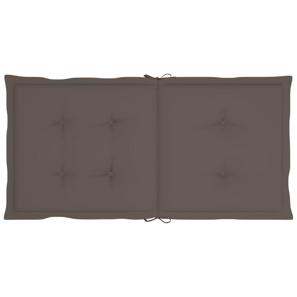 Lowback Chair Cushion Set of 4 Taupe Oxford fabric (100% polyester). Picture 5