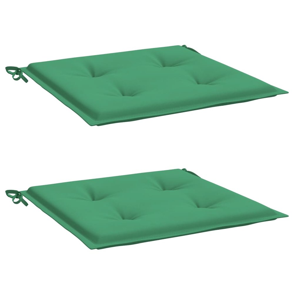 Chair Cushion Set of 2 Green Oxford fabric (100% polyester). Picture 3