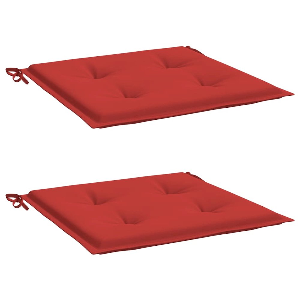 Chair Cushion Set of 2 Red Oxford fabric, Foam fiber Medium. Picture 3