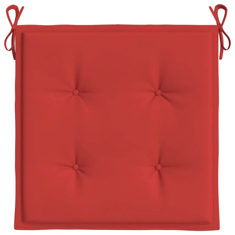 Chair Cushion Set of 2 Red Oxford fabric, Foam fiber Medium. Picture 6