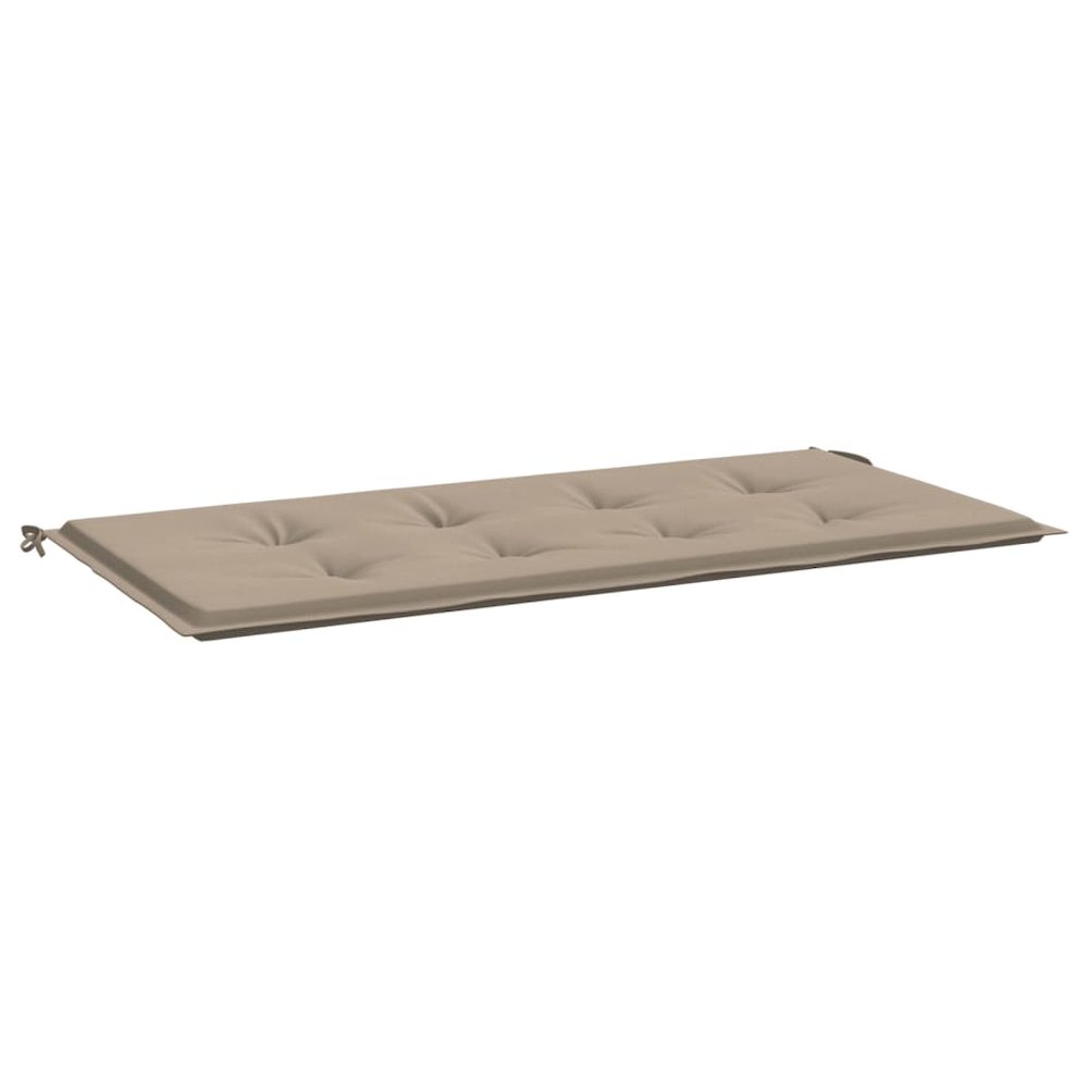 Garden Bench Cushion Taupe Oxford fabric (100% polyester). Picture 2