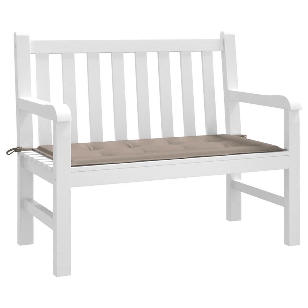 Garden Bench Cushion Taupe Oxford fabric (100% polyester). Picture 3