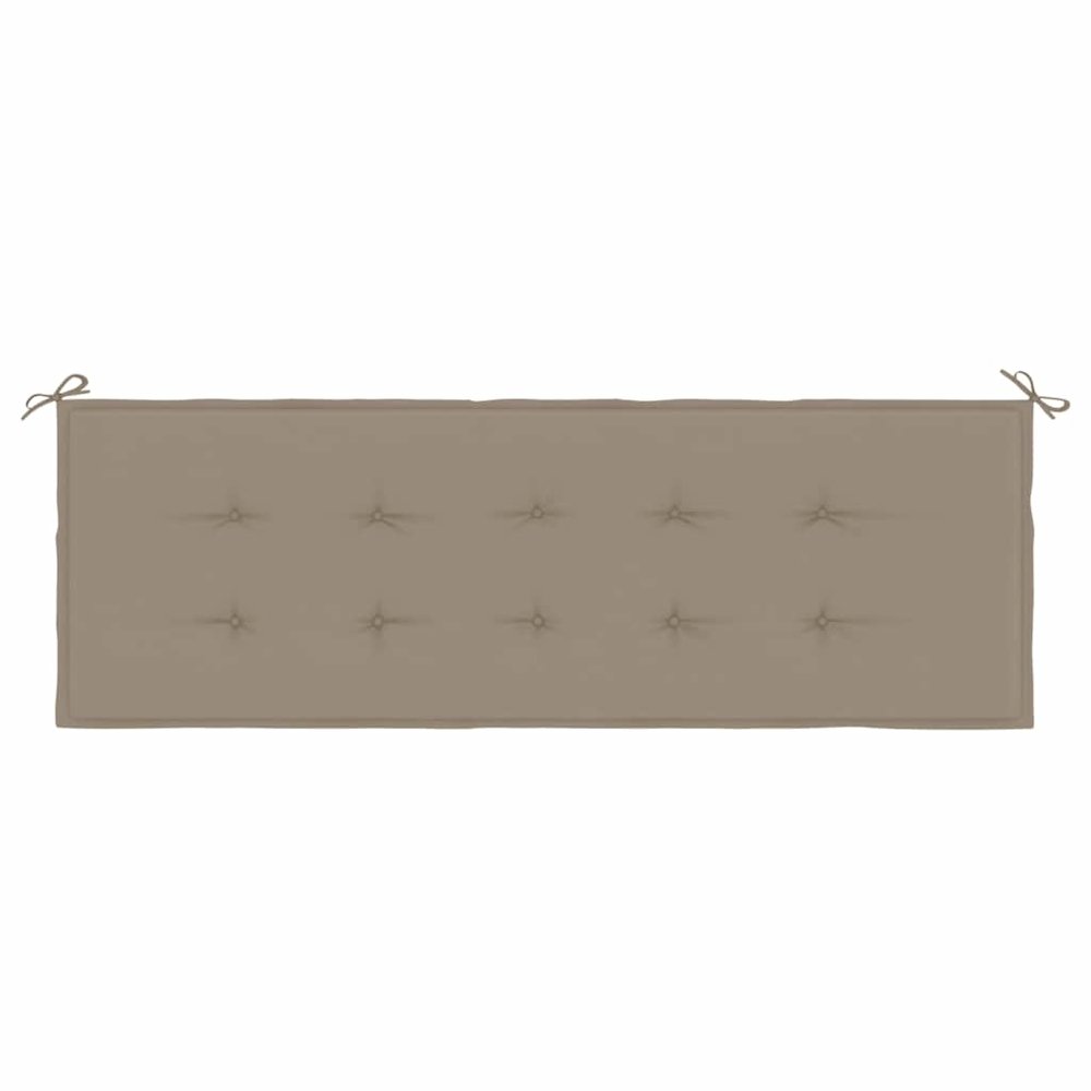 Garden Bench Cushion Taupe 100% polyester 59.1 x 19.7 x 1.6 in. Picture 5