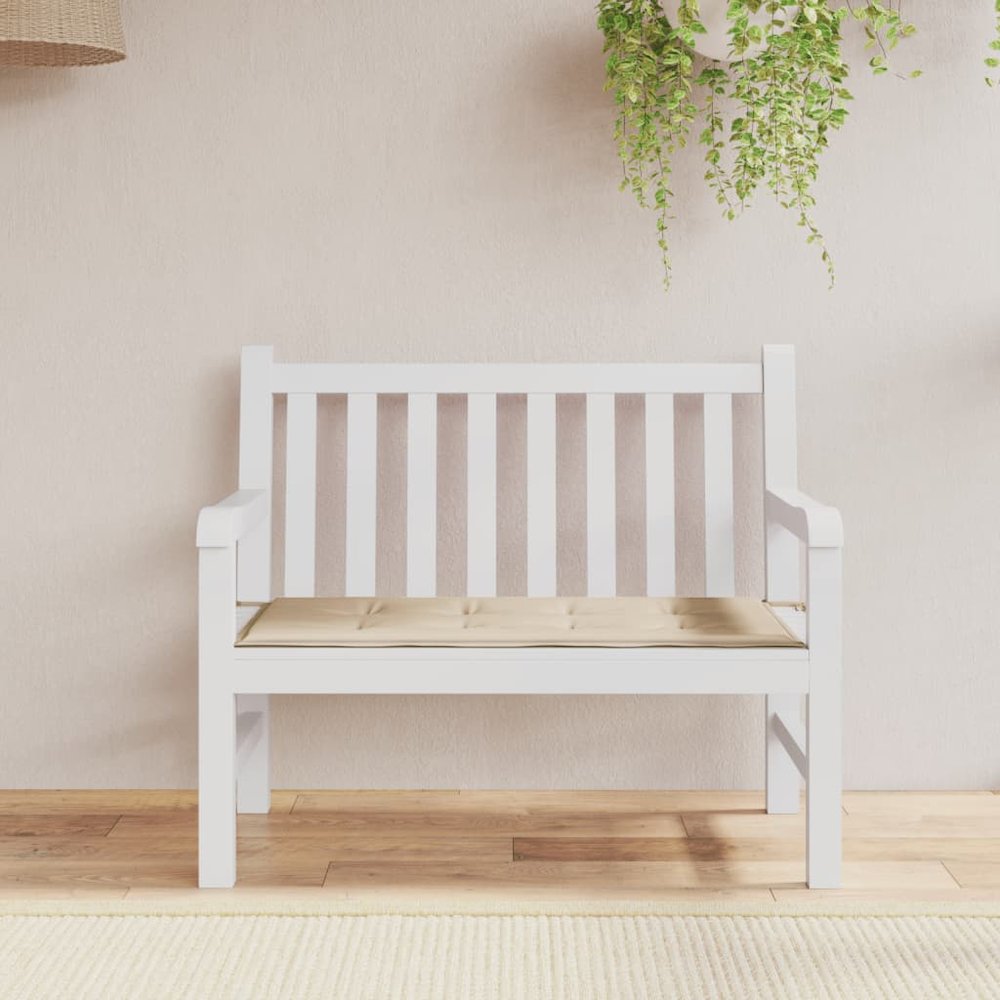 Garden Bench Cushion Beige Oxford fabric, Foam fiber 39.4 x 19.7 in. Picture 1