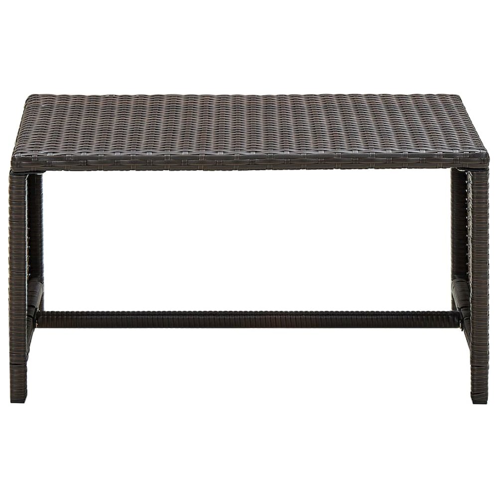 Coffee Table Brown Polyethylene rattan, powder-coated steel 27.6 in. Picture 2