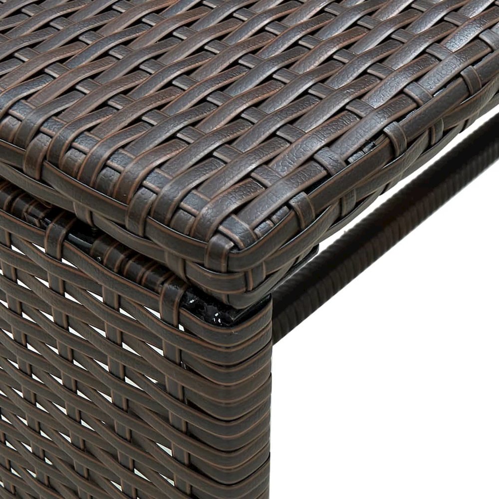 Coffee Table Brown Polyethylene rattan, powder-coated steel 27.6 in. Picture 3
