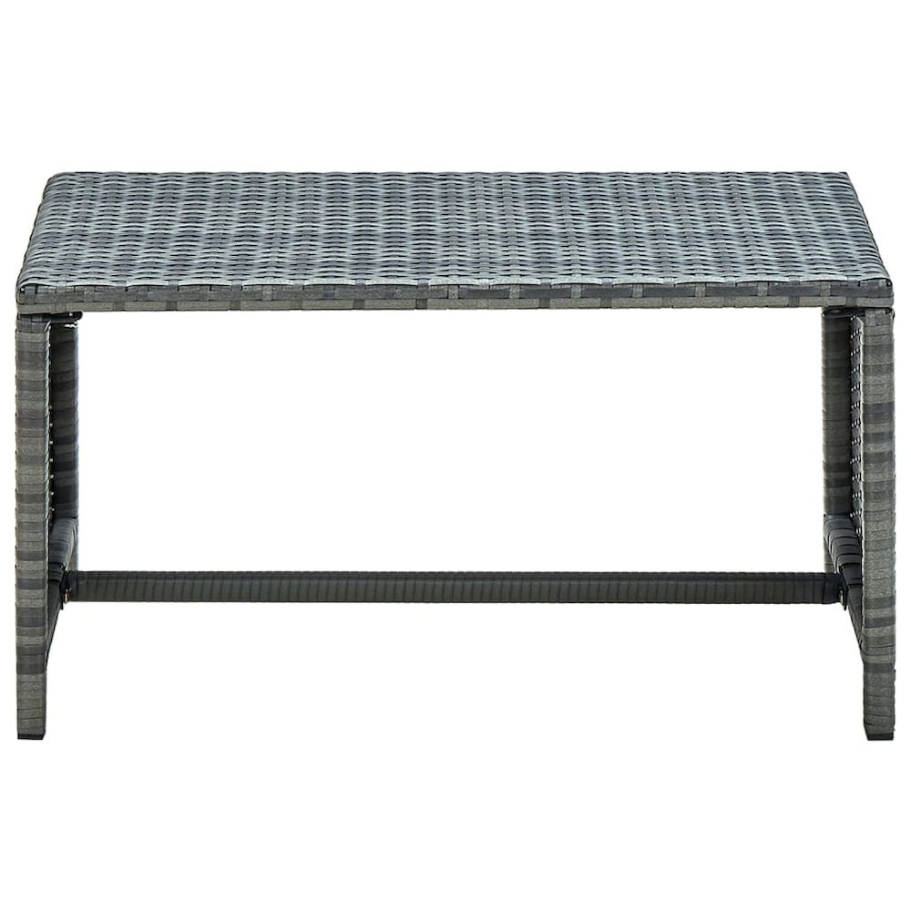 Coffee Table Anthracite Poly Rattan 27.6 x 15.7 x 15.0 in. Picture 2