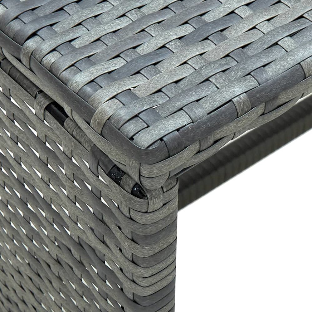 Coffee Table Anthracite Poly Rattan 27.6 x 15.7 x 15.0 in. Picture 3