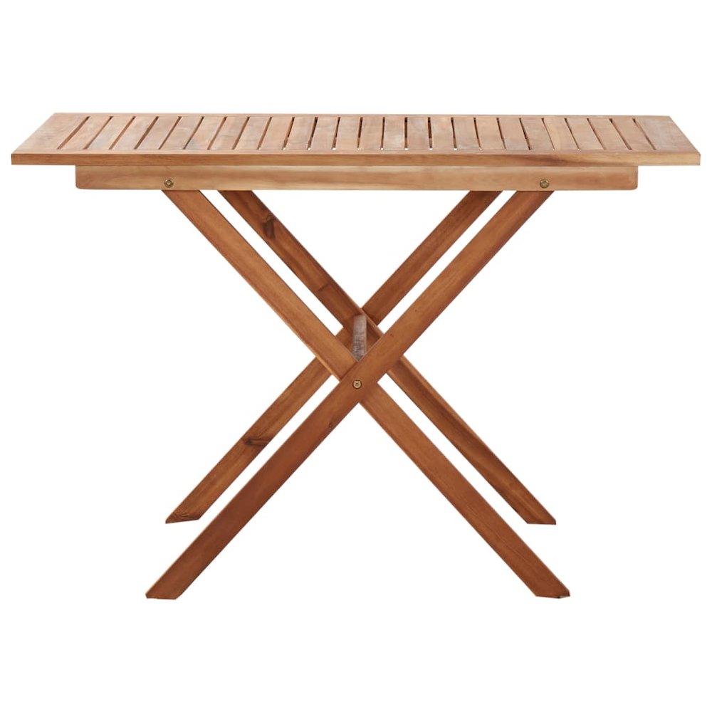 Outdoor Table Brown Solid Acacia Wood 43.3 x 26.4 x 29.1 in. Picture 2