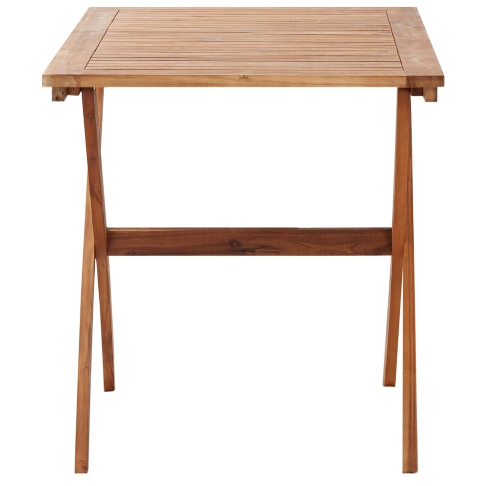 Outdoor Table Brown Solid Acacia Wood 43.3 x 26.4 x 29.1 in. Picture 3