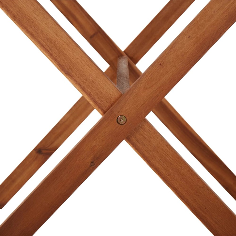 Outdoor Table Brown Solid Acacia Wood 43.3 x 26.4 x 29.1 in. Picture 4