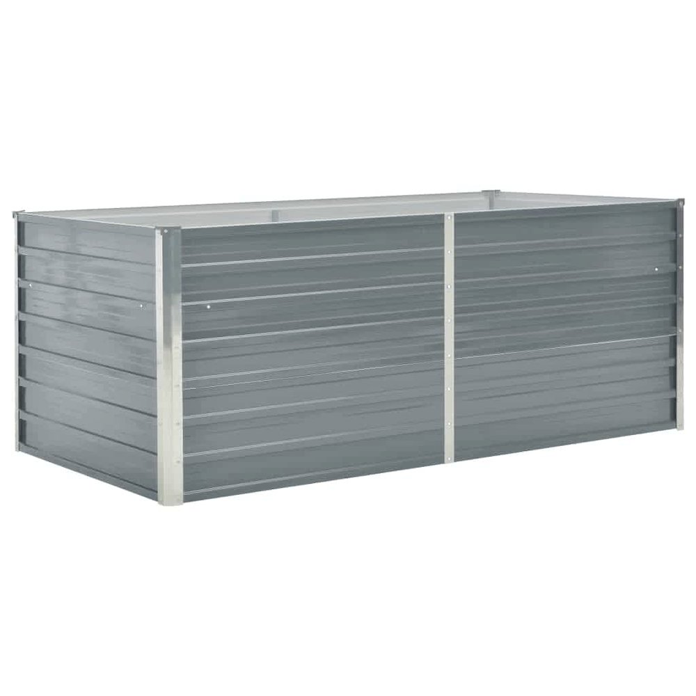 Raised Garden Bed Grey Galvanized Steel 63 x 31.5 x 17.7 in. Picture 2