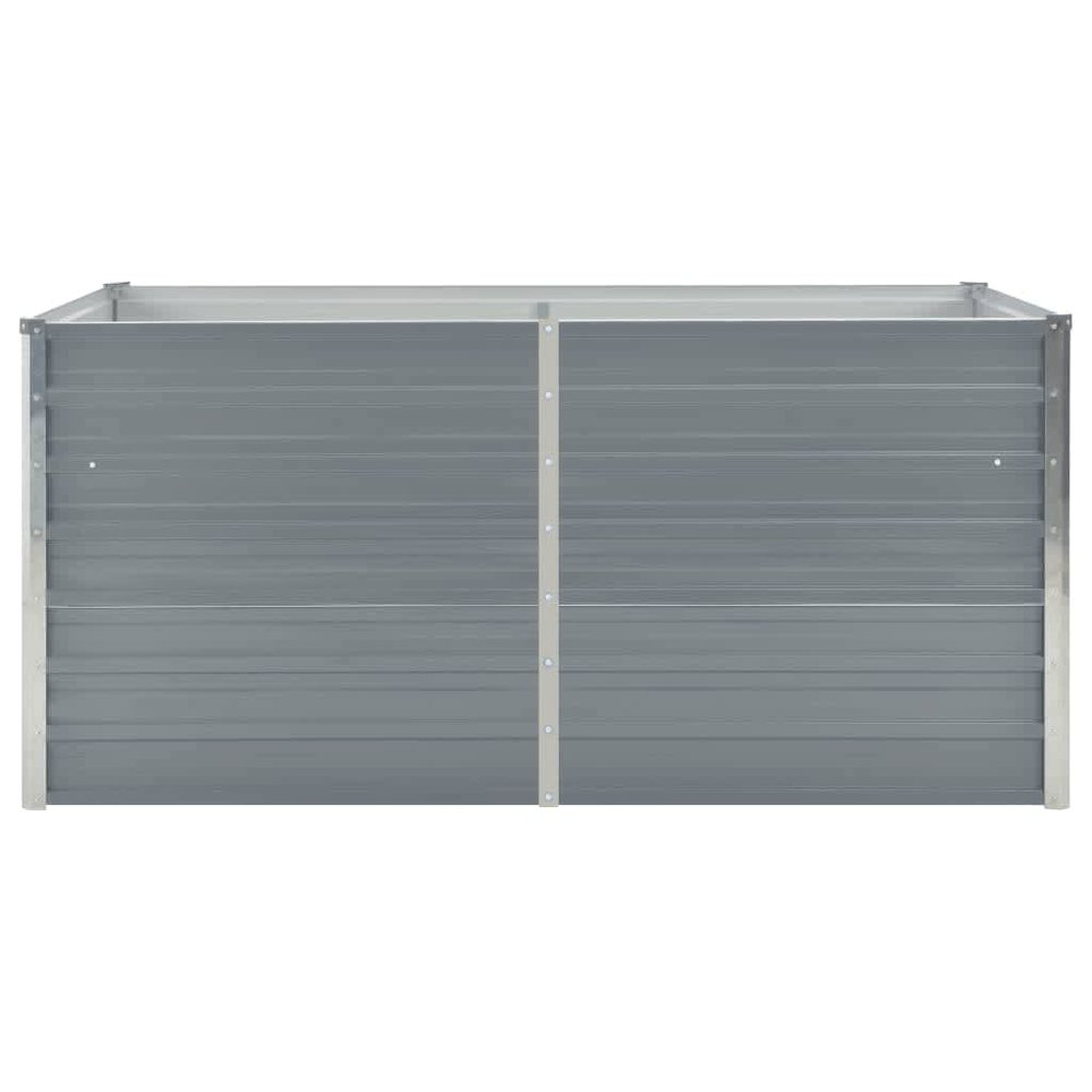 Raised Garden Bed Grey Galvanized Steel 63 x 31.5 x 17.7 in. Picture 3
