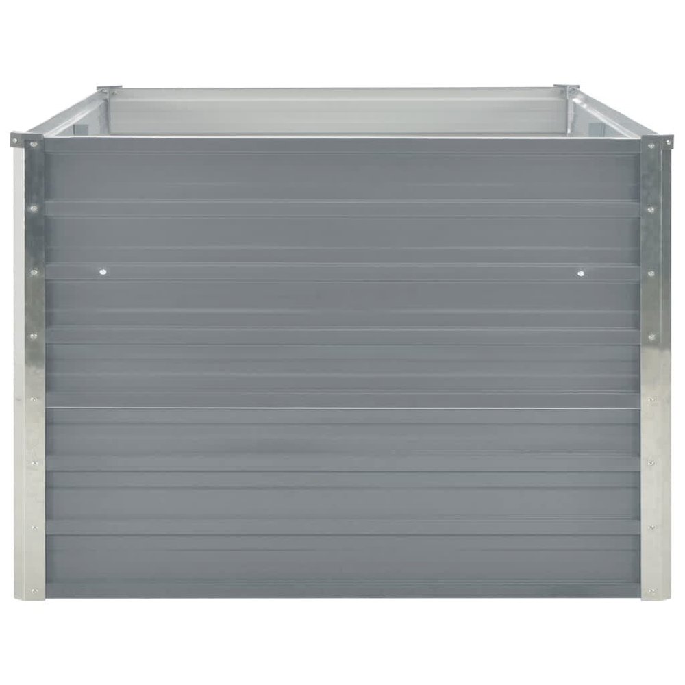 Raised Garden Bed Grey Galvanized Steel 63 x 31.5 x 17.7 in. Picture 4