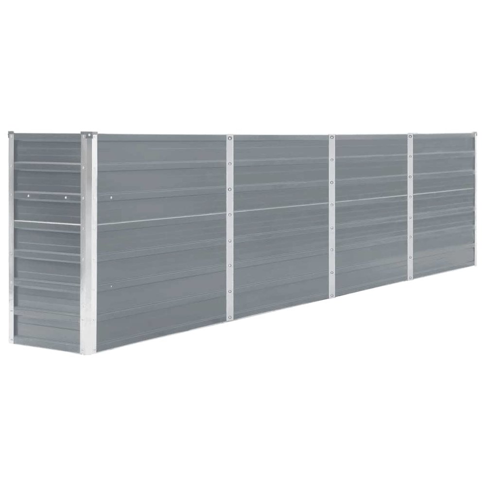 Raised Garden Bed Grey Galvanized Steel Large Durable. Picture 1