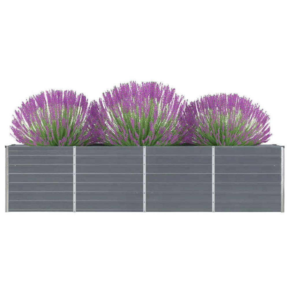 Raised Garden Bed Grey Galvanized Steel Large Durable. Picture 2