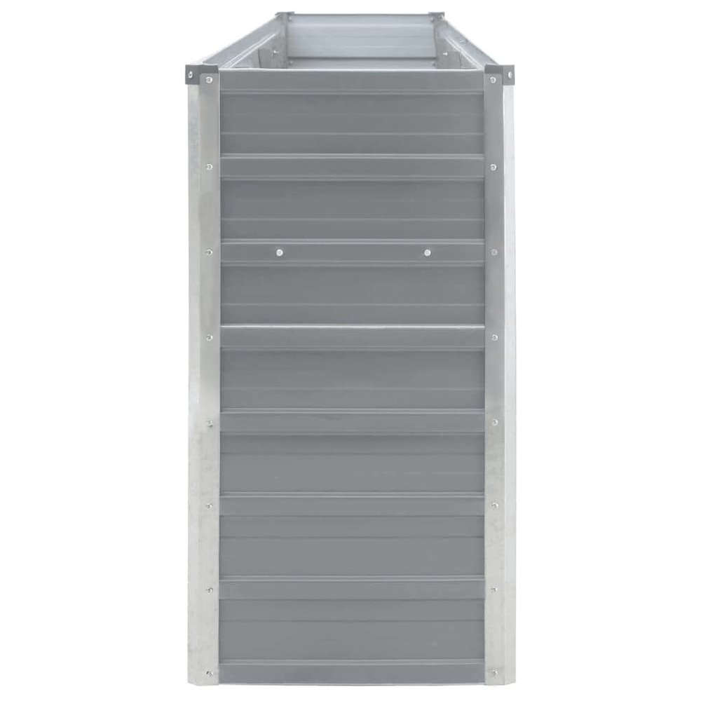 Raised Garden Bed Grey Galvanized Steel Large Durable. Picture 4
