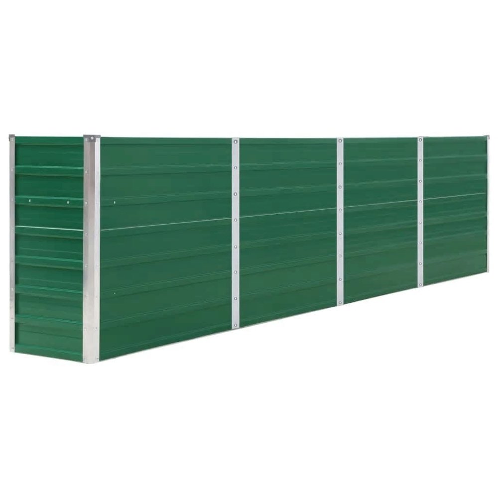 Raised Garden Bed Green Galvanized steel Large Sturdy. Picture 1