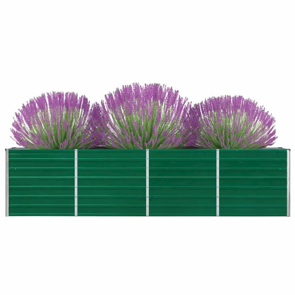 Raised Garden Bed Green Galvanized steel Large Sturdy. Picture 5