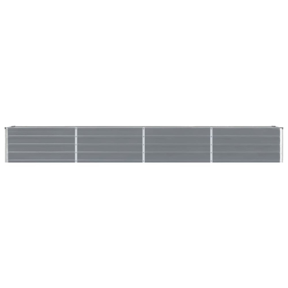 Raised Bed Grey Galvanized steel 126 x 15.7 x 17.7 in Durable. Picture 3