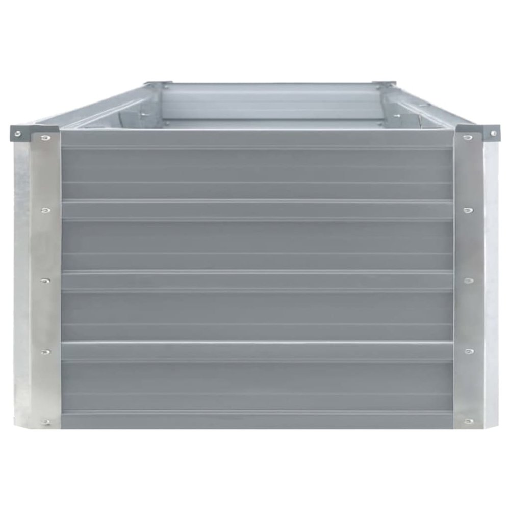 Raised Bed Grey Galvanized steel 126 x 15.7 x 17.7 in Durable. Picture 4