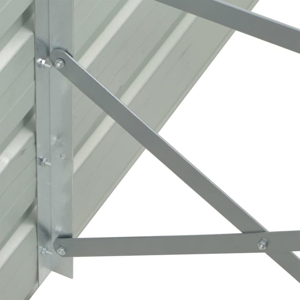 Raised Bed Grey Galvanized steel 126 x 15.7 x 17.7 in Durable. Picture 5