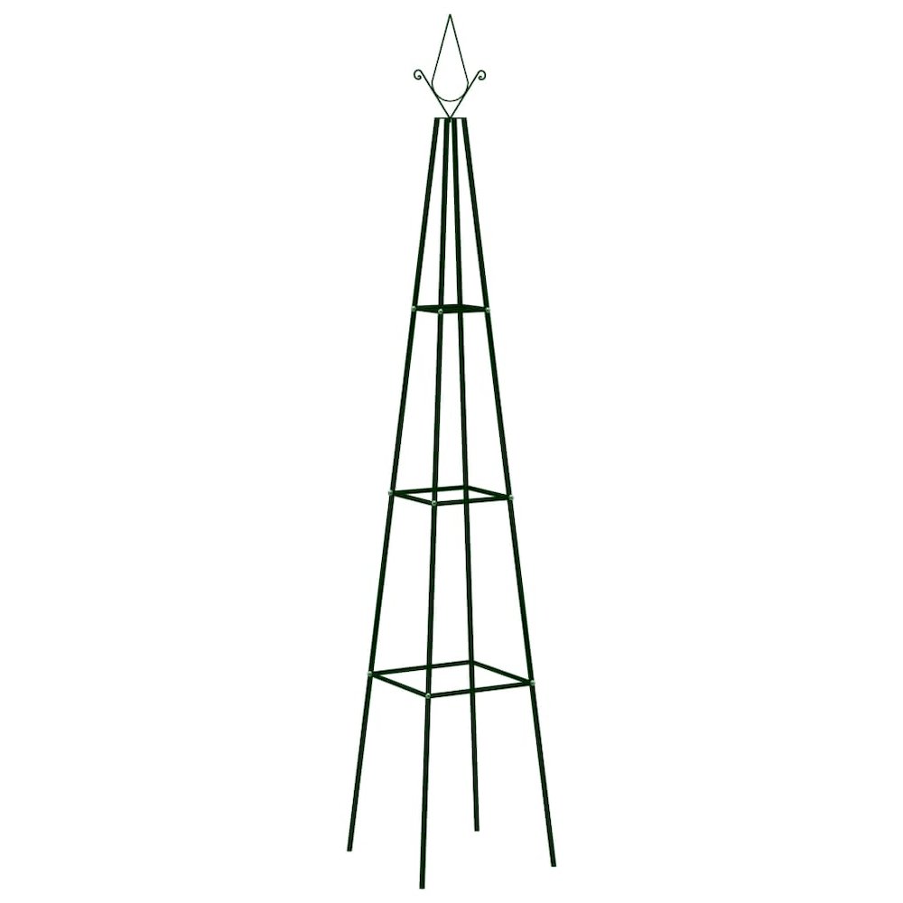Climbing Plant Rack Set of 2 Dark green Powder-coated iron. Picture 1