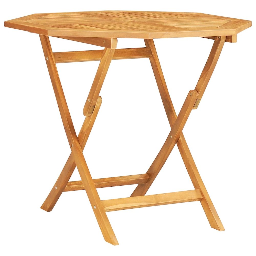Garden Table Warm Teak Solid Teak Wood 33.5 x 33.5 x 29.9 in. Picture 2