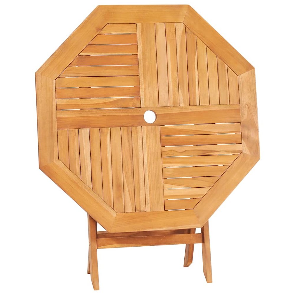 Garden Table Warm Teak Solid Teak Wood 33.5 x 33.5 x 29.9 in. Picture 6
