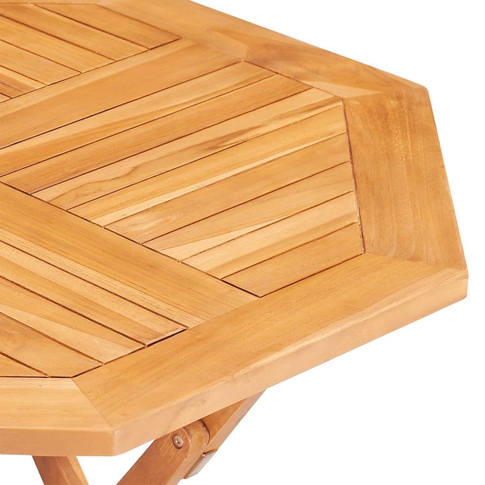 Garden Table Warm Teak Solid Teak Wood 33.5 x 33.5 x 29.9 in. Picture 7