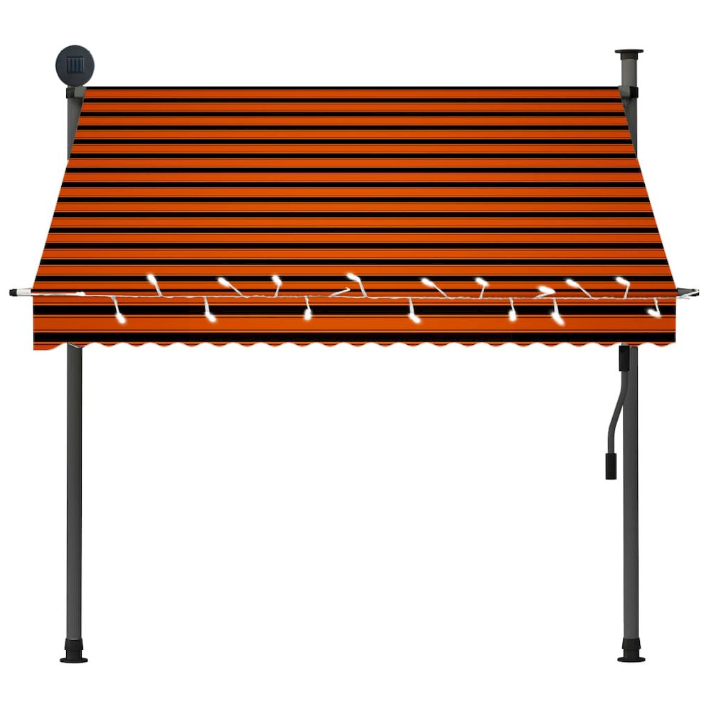 Retractable Awning Orange and Brown. Picture 5