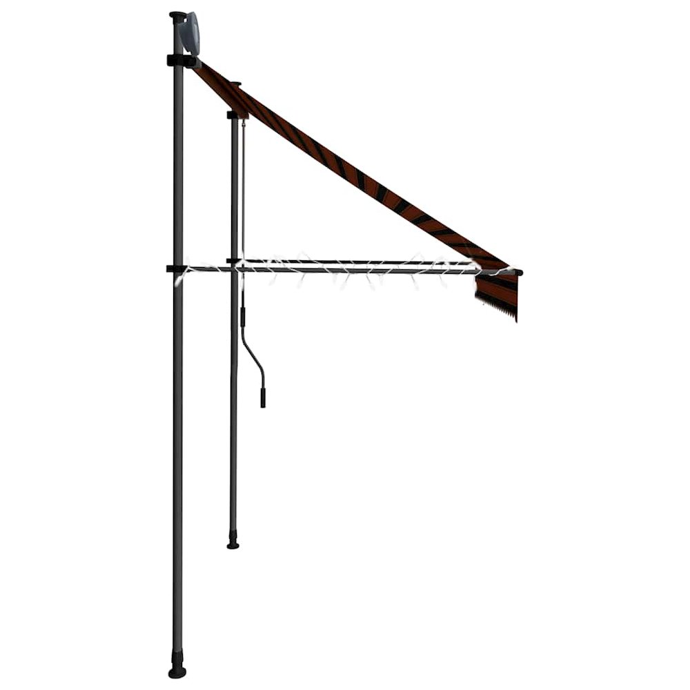 Retractable Awning Orange and Brown. Picture 6