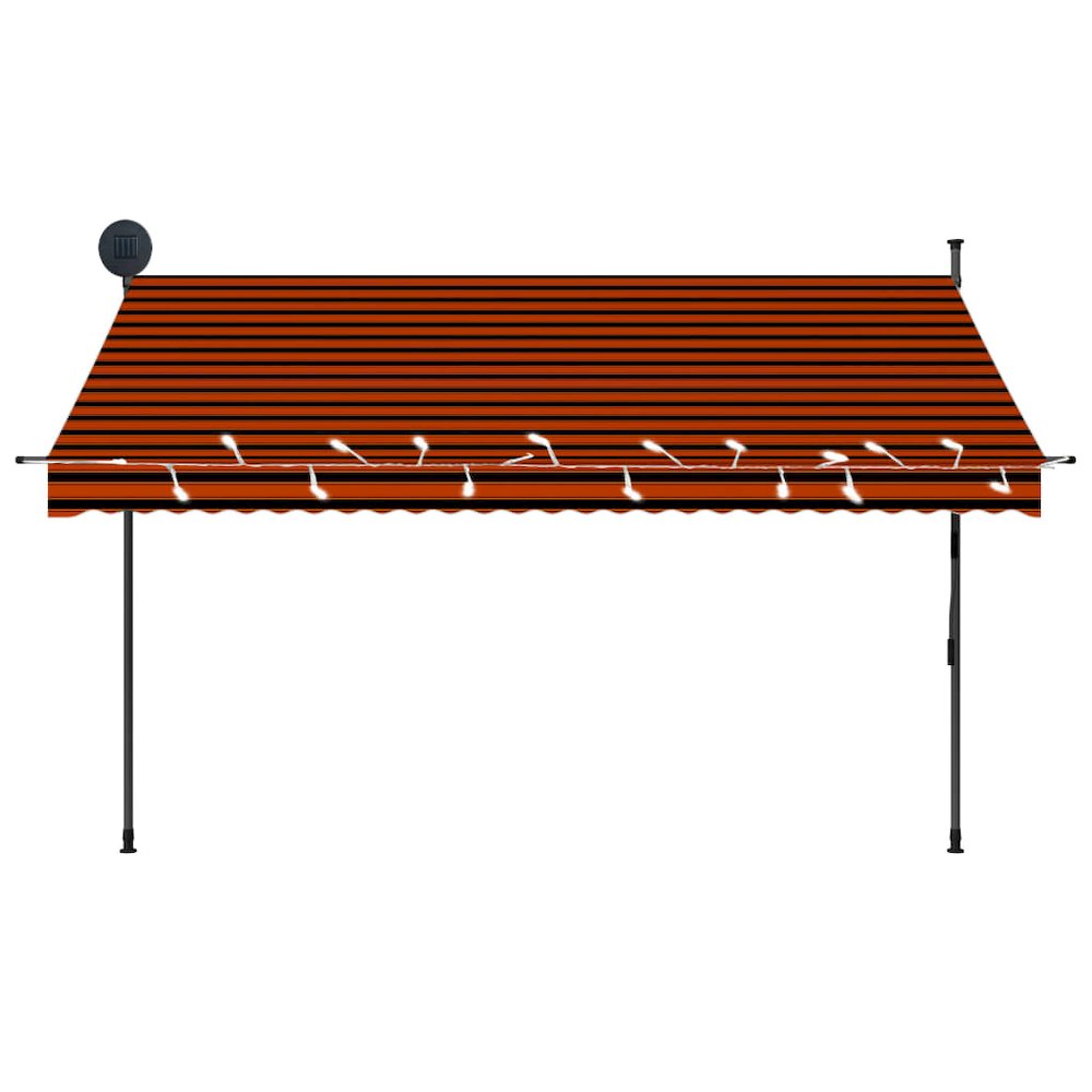 Retractable Awning Orange and Brown. Picture 5