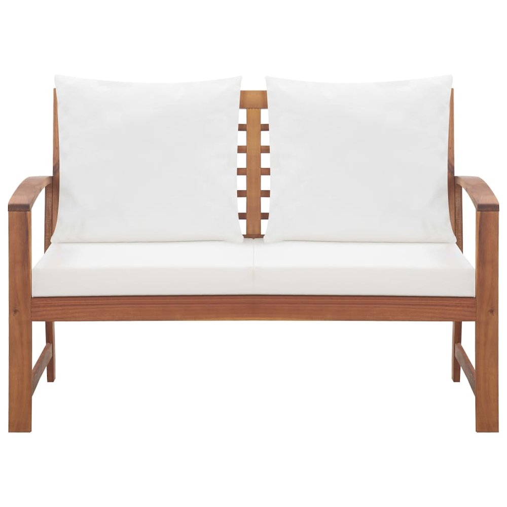 Garden Sofa Set Warm Brown Solid Acacia wood Medium Durable. Picture 8