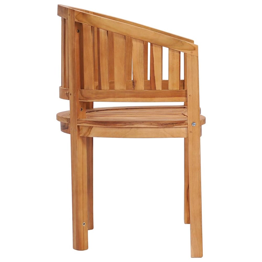 Garden Chair Set of 2 Natural Teak Teak Wood Standard. Picture 6