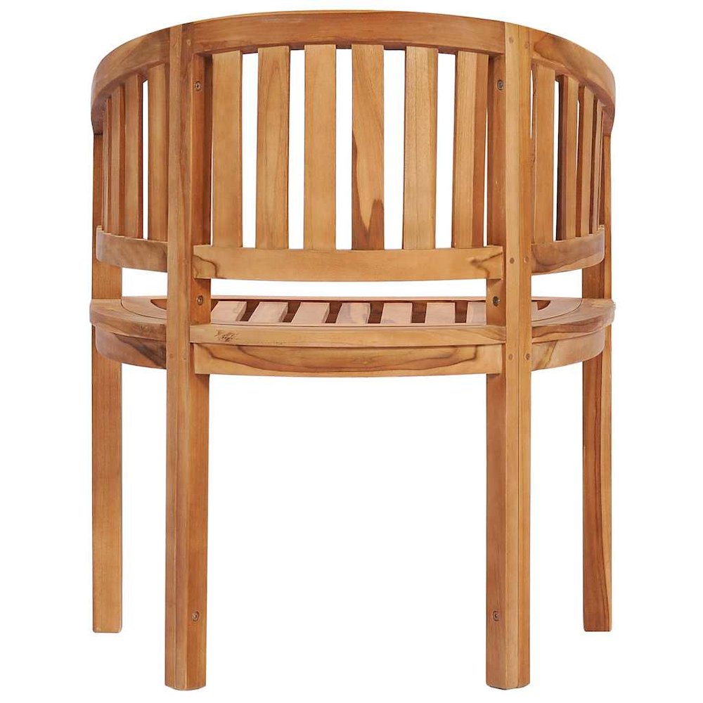 Garden Chair Set of 2 Natural Teak Teak Wood Standard. Picture 7