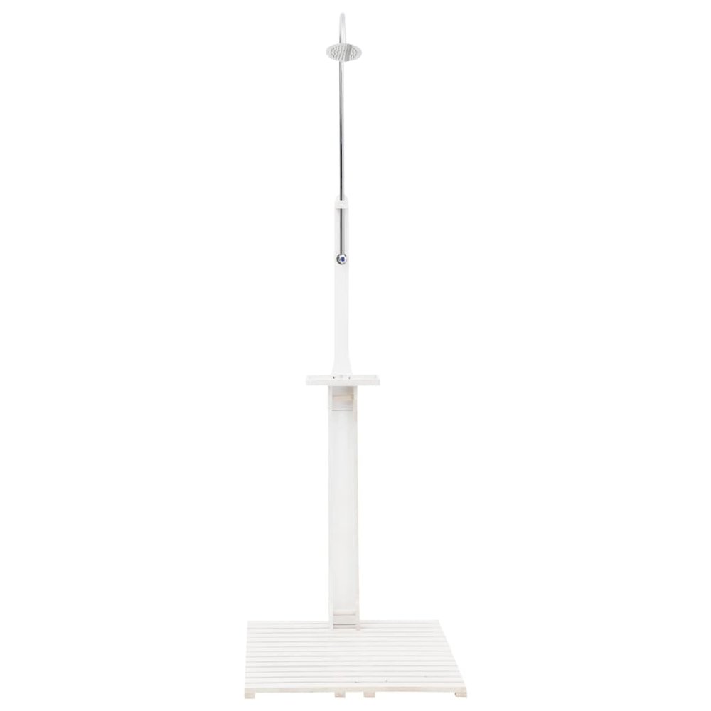 Garden Shower White Solid fir wood with oil finish, stainless steel. Picture 2