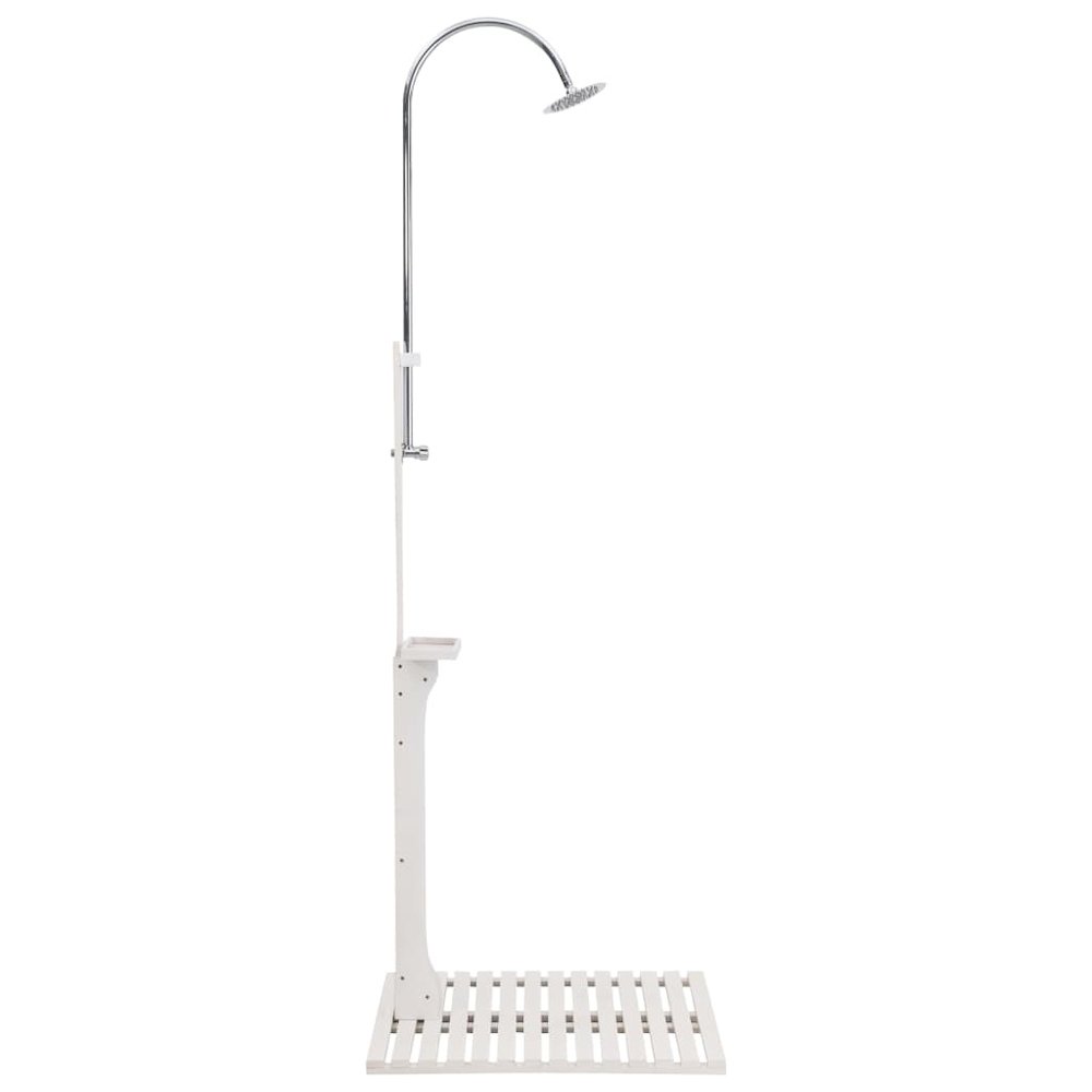Garden Shower White Solid fir wood with oil finish, stainless steel. Picture 3