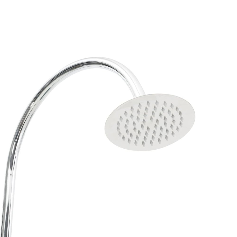 Garden Shower White Solid fir wood with oil finish, stainless steel. Picture 5