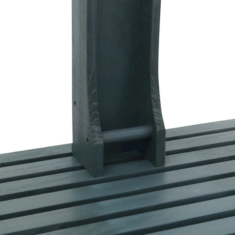 Garden Shower Anthracite Solid fir wood Large Rotatable. Picture 4
