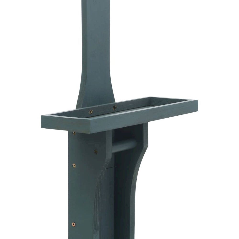 Garden Shower Anthracite Solid fir wood Large Rotatable. Picture 6