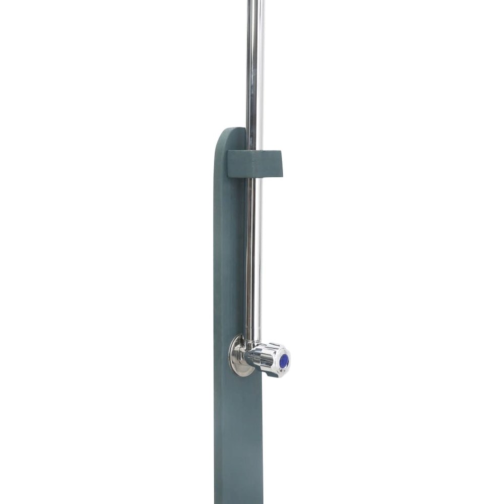 Garden Shower Anthracite Solid fir wood Large Rotatable. Picture 7