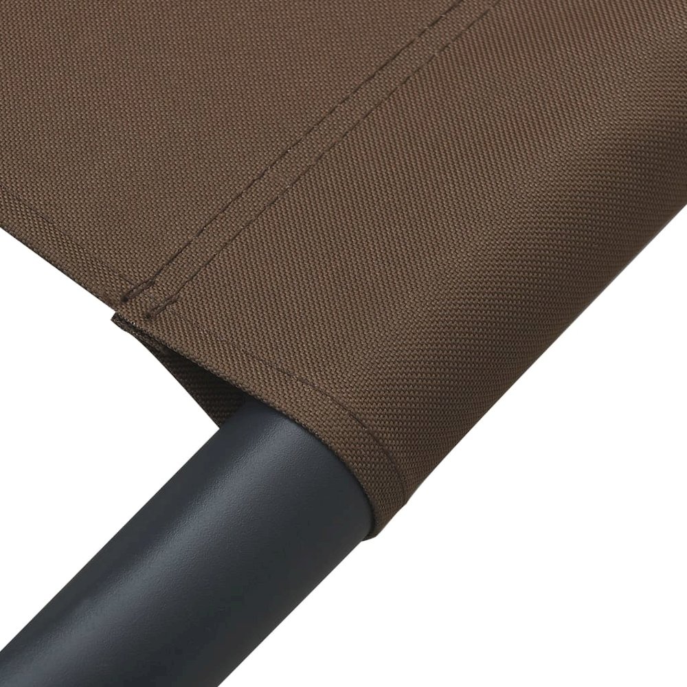 vidaXL Outdoor Lounge Bed Fabric Brown, 48075. Picture 6
