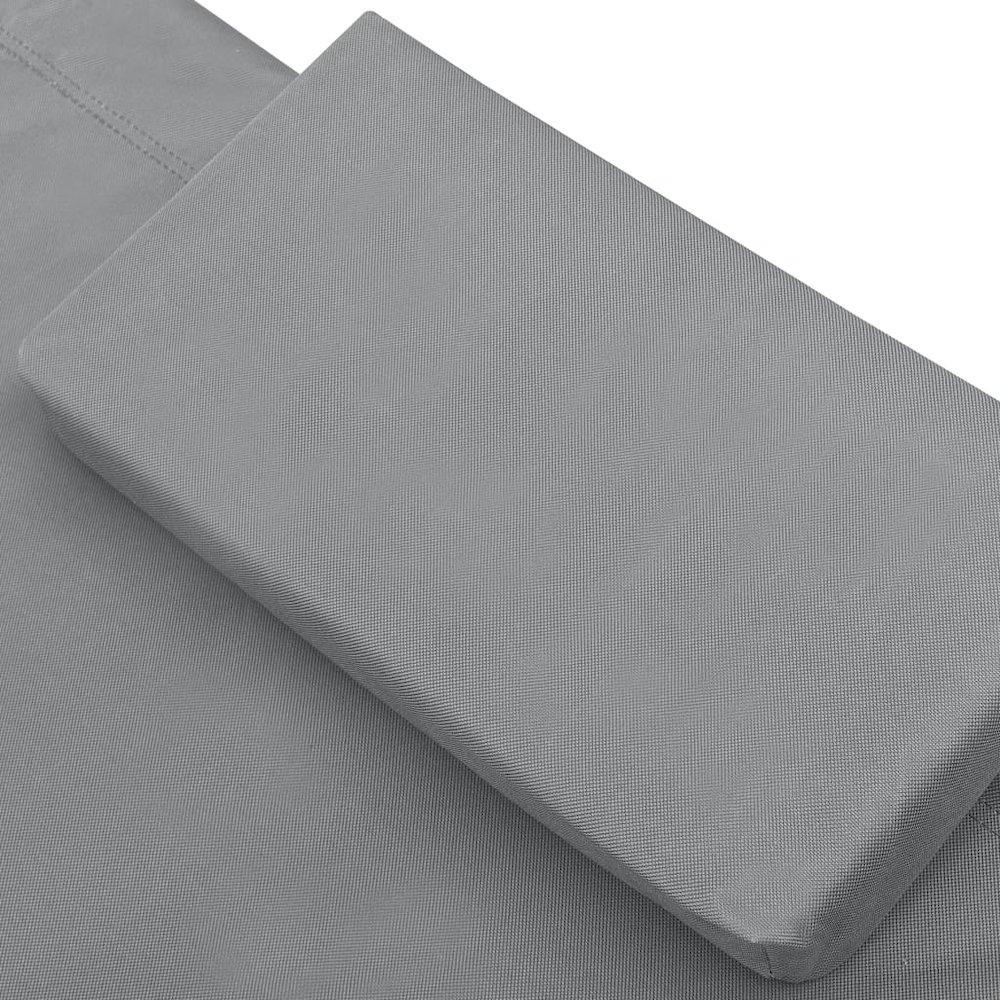 Sun Lounger Anthracite 100% Polyester, Powder-Coated Steel Double. Picture 5